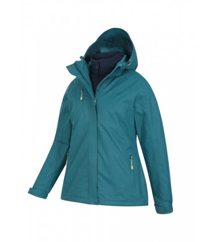 Bracken Melange Womens 3 in 1 Jacket Teal $35.00 Jackets