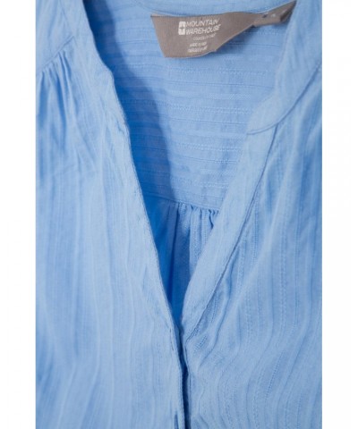 Petra Womens Sleeveless Shirt Pale Blue $17.81 Tops