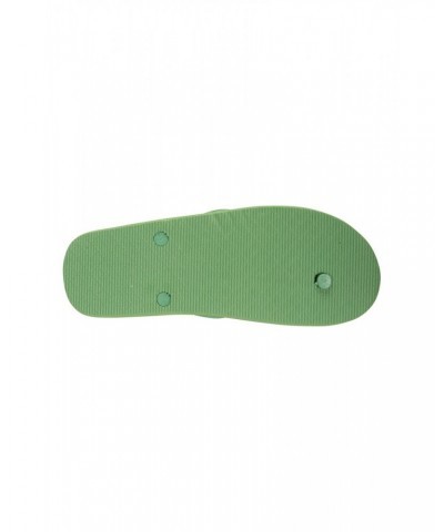 Beach Walk Mens Flip Flops Dark Green $8.69 Footwear