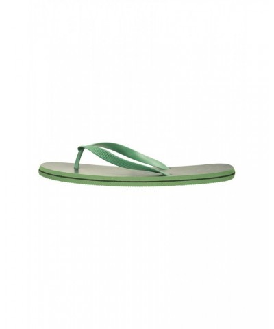 Beach Walk Mens Flip Flops Dark Green $8.69 Footwear