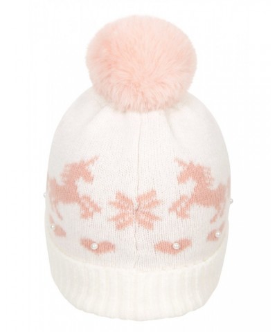 Faux Pearl Kids Pom Beanie Cream $9.00 Accessories