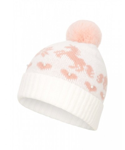 Faux Pearl Kids Pom Beanie Cream $9.00 Accessories