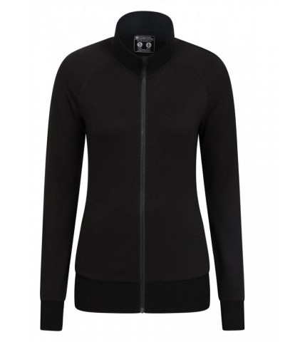 Womens Bamboo Rich Full-Zip Midlayer Black $25.97 Active