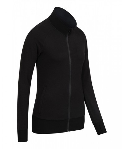 Womens Bamboo Rich Full-Zip Midlayer Black $25.97 Active