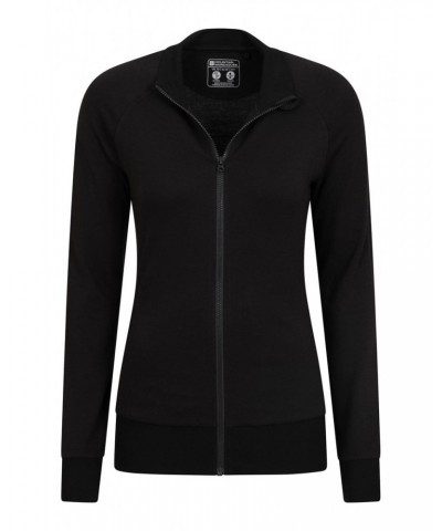 Womens Bamboo Rich Full-Zip Midlayer Black $25.97 Active