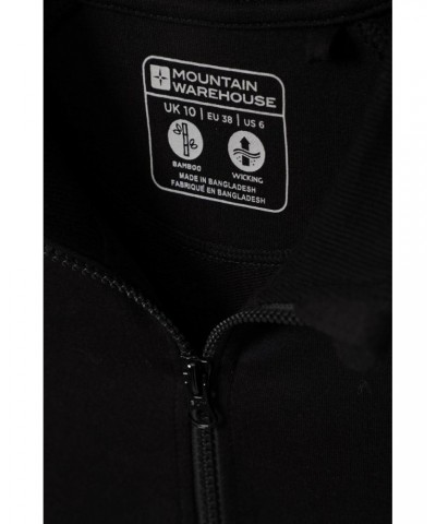 Womens Bamboo Rich Full-Zip Midlayer Black $25.97 Active