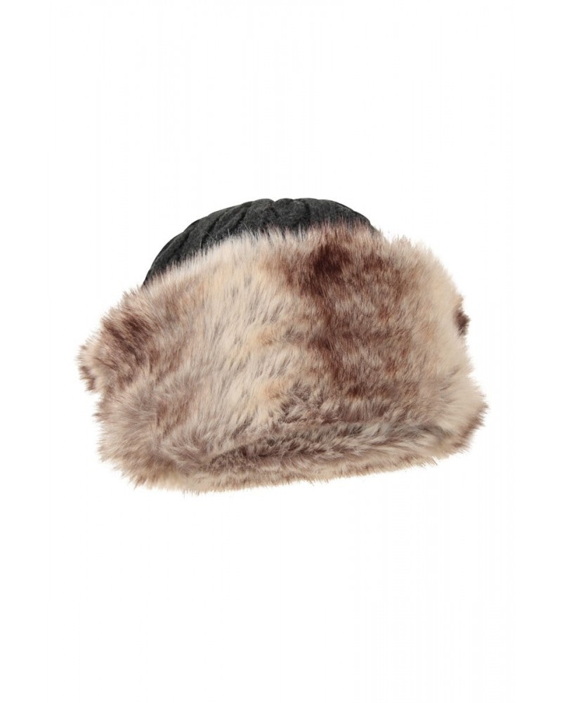 Womens Furry Hat Grey $12.50 Ski