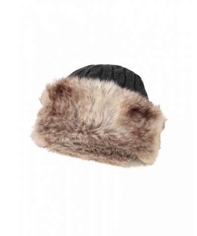 Womens Furry Hat Grey $12.50 Ski