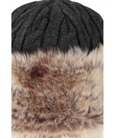 Womens Furry Hat Grey $12.50 Ski