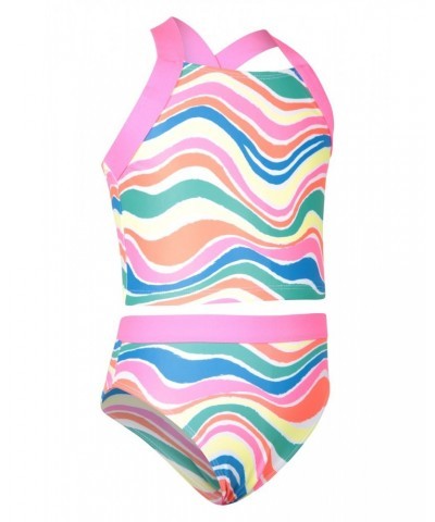 Kids Cross Back Tankini Neon Brights $12.09 Swimwear