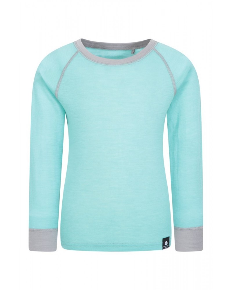 Merino II Kids Round Neck Base Layer Top Mint $17.48 Base Layers