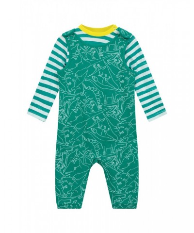 Baby Long Sleeve Overall Set Green $14.99 Babywear