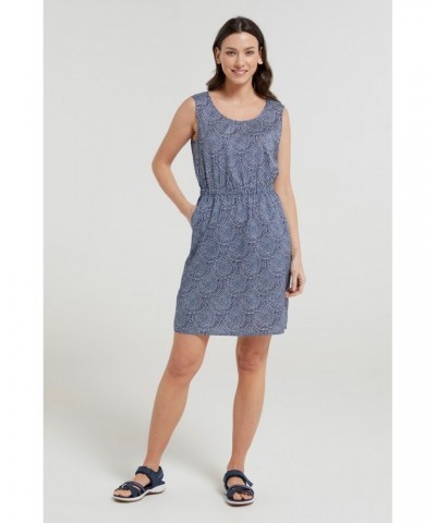 Fiji Womens Sleeveless Lightweight Dress Blue $17.84 Dresses & Skirts