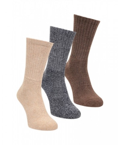 Outdoor Mens Mid-Calf Hiking Socks 3-pack Beige $10.00 Accessories