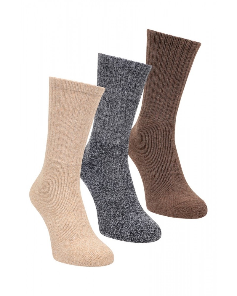 Outdoor Mens Mid-Calf Hiking Socks 3-pack Beige $10.00 Accessories