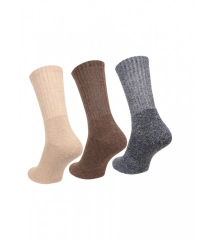 Outdoor Mens Mid-Calf Hiking Socks 3-pack Beige $10.00 Accessories