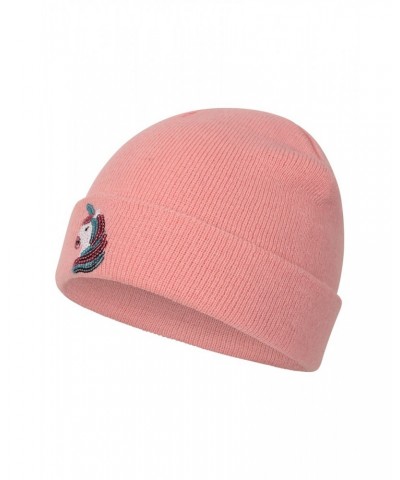 Sequin Kids Knitted Beanie Pink $9.68 Accessories