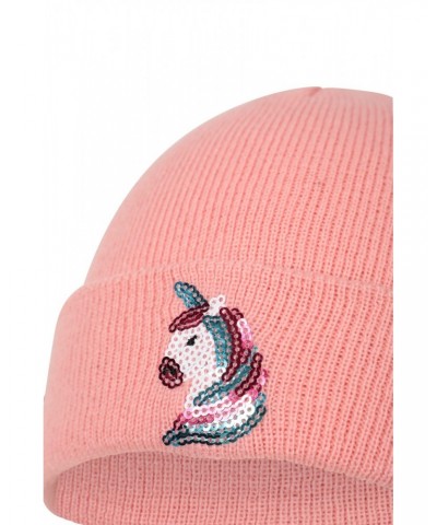 Sequin Kids Knitted Beanie Pink $9.68 Accessories