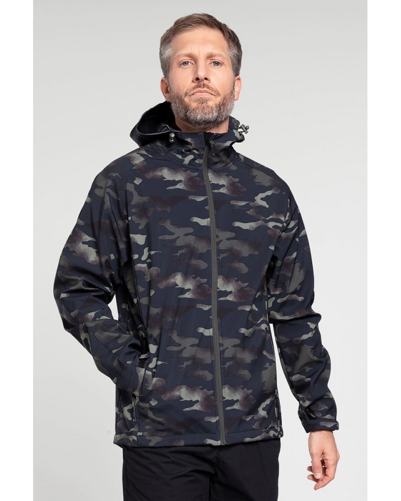 Exodus Printed Mens Showerproof Softshell Camouflage $36.39 Jackets