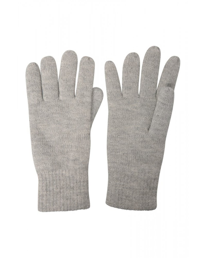 Thinsulate Womens Knitted Gloves Light Grey $14.74 Accessories