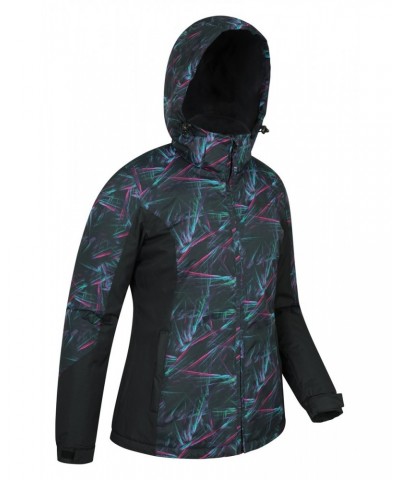 Dawn Womens Printed Ski Jacket Black $23.00 Jackets