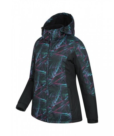 Dawn Womens Printed Ski Jacket Black $23.00 Jackets