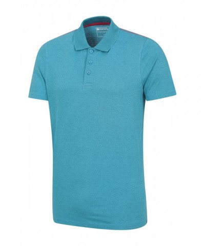 Cordyline Textured Mens Polo Deep Teal $14.52 Tops