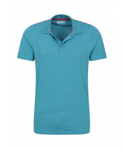 Cordyline Textured Mens Polo Deep Teal $14.52 Tops