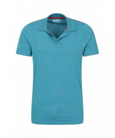 Cordyline Textured Mens Polo Deep Teal $14.52 Tops