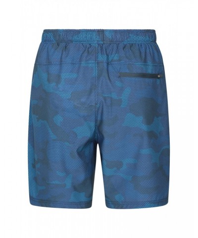 Hurdle Printed Mens Running Shorts Blue $13.99 Pants