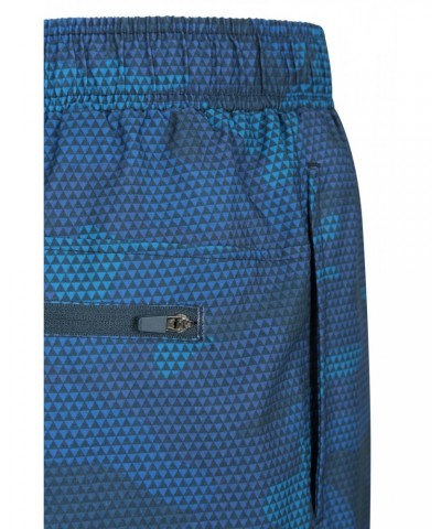 Hurdle Printed Mens Running Shorts Blue $13.99 Pants