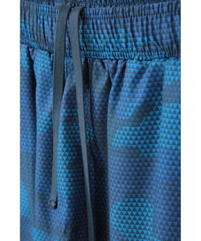 Hurdle Printed Mens Running Shorts Blue $13.99 Pants