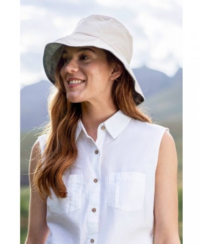 Reversible Plain Womens Bucket Hat Light Khaki $11.19 Accessories