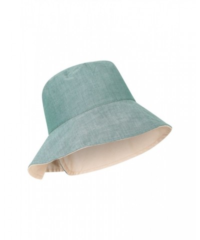 Reversible Plain Womens Bucket Hat Light Khaki $11.19 Accessories