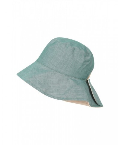 Reversible Plain Womens Bucket Hat Light Khaki $11.19 Accessories