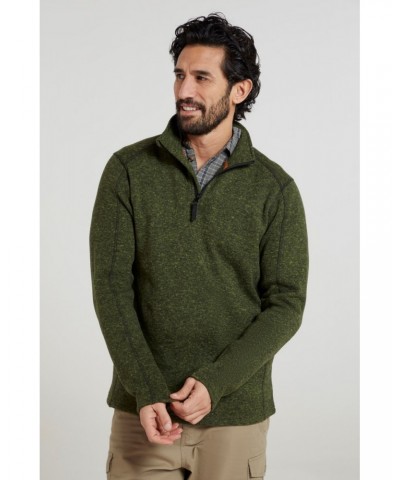 Idris II Mens Half-Zip Fleece Dark Khaki $24.00 Fleece