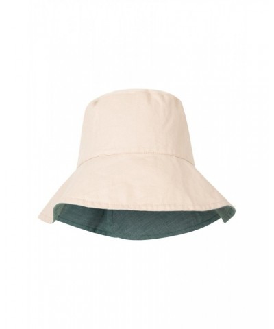 Reversible Plain Womens Bucket Hat Light Khaki $11.19 Accessories