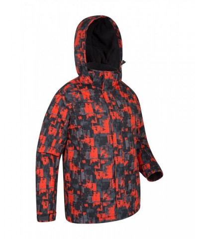 Shadow Mens Printed Ski Jacket Bright Orange $22.00 Jackets