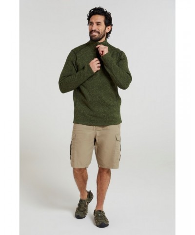 Idris II Mens Half-Zip Fleece Dark Khaki $24.00 Fleece