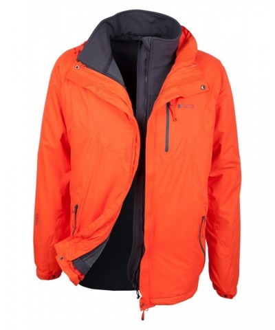 Bracken Extreme 3 in 1 Mens Waterproof Jacket Orange $46.50 Jackets