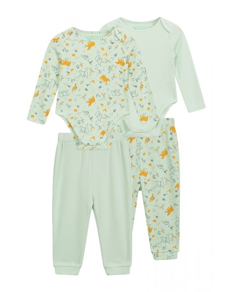 Baby Four Piece Set Green $24.00 Babywear