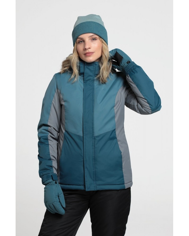 Moon Womens Ski Jacket Dark Teal $24.78 Jackets