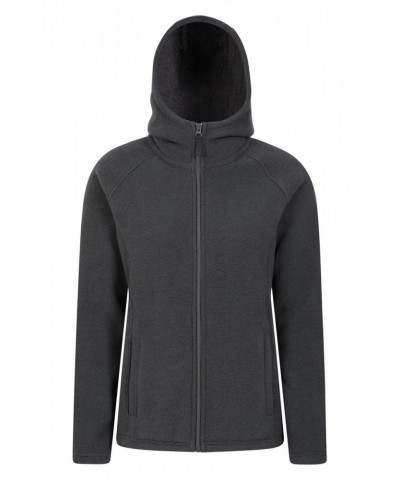 Hebridean Womens Fur Lined Fleece Hoodie Black $18.62 Fleece