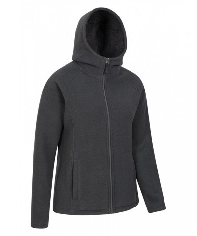 Hebridean Womens Fur Lined Fleece Hoodie Black $18.62 Fleece