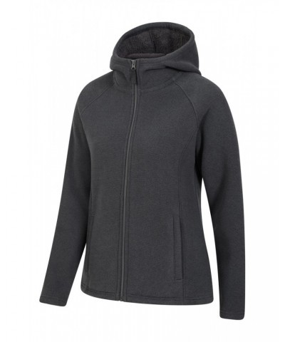 Hebridean Womens Fur Lined Fleece Hoodie Black $18.62 Fleece