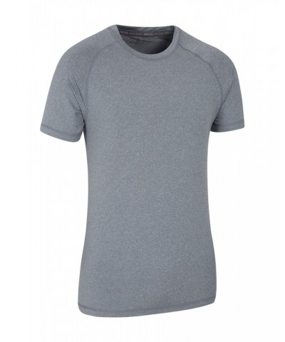 Agra Mens Melange T-Shirt Light Grey $15.38 Active