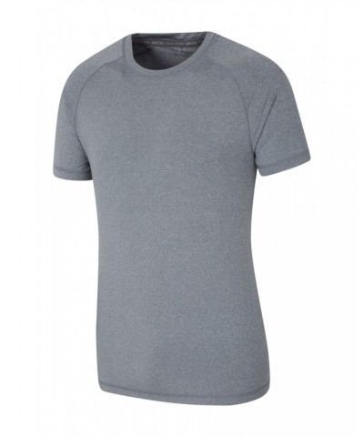 Agra Mens Melange T-Shirt Light Grey $15.38 Active