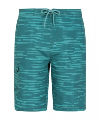 Ocean Printed Mens Boardshorts Petrol $13.74 Pants