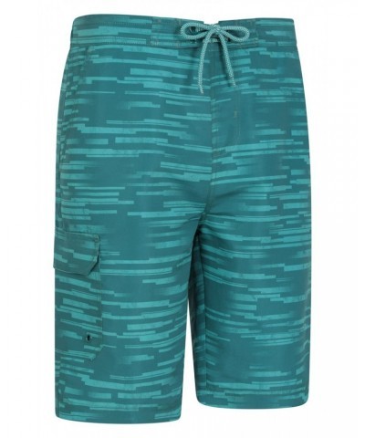 Ocean Printed Mens Boardshorts Petrol $13.74 Pants