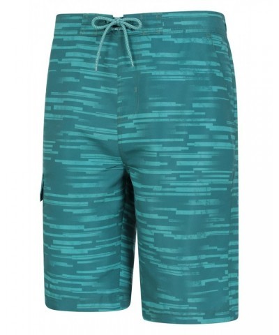 Ocean Printed Mens Boardshorts Petrol $13.74 Pants